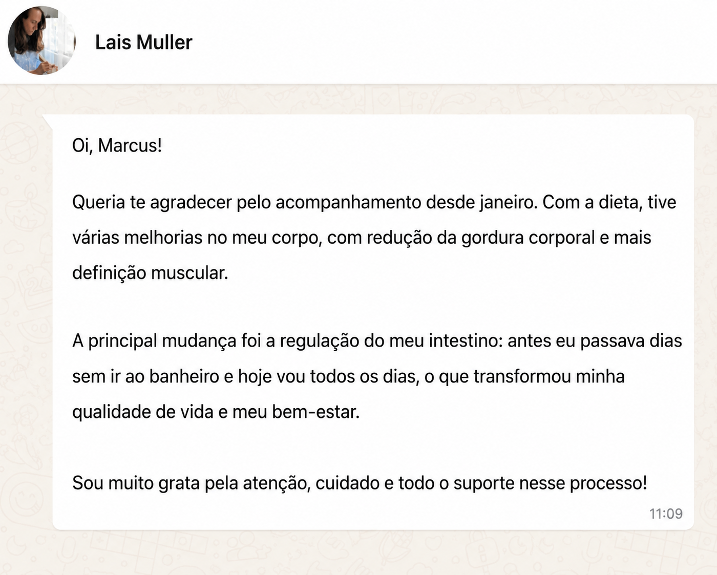Depoimento de Lais Muller