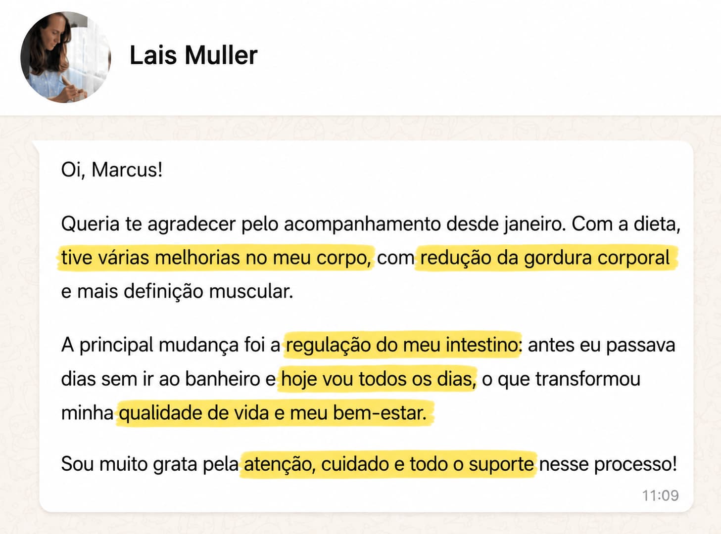 Depoimento de Lais Muller